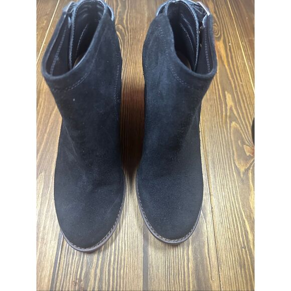 Lucky Brand Womens Booties SZ 7.5 Black Suede - Picture 2 of 5